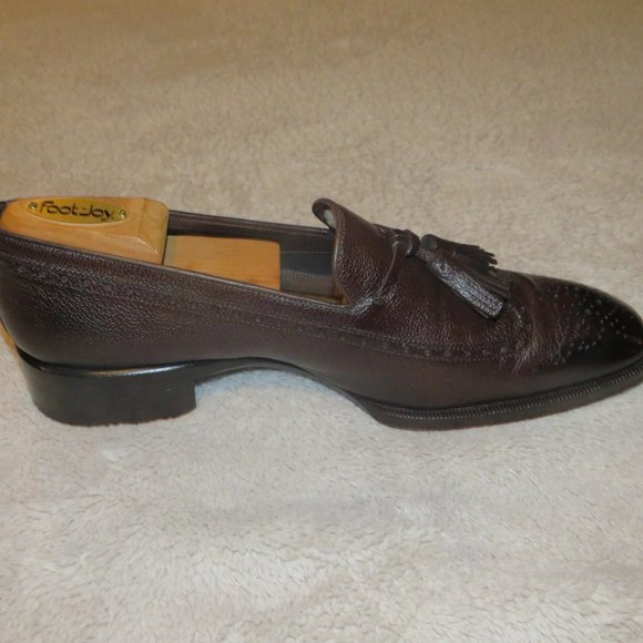 Tom Ford Brown Leather Kiltie Tassel Brogue Loafers 9 TT main image 6